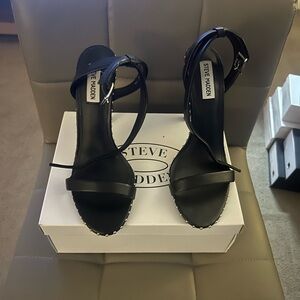 Steve Madden Black Strappy Heels